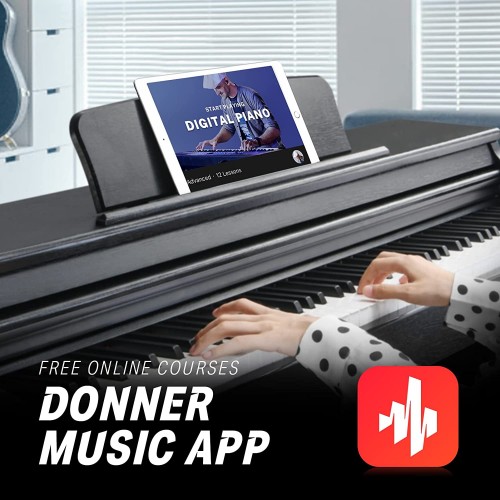 Donner DDP-100 Dijital Piyano Siyah Tabure ve Kulaklık Hediyeli