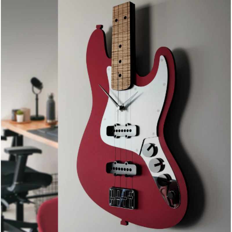 Jazz Bass tasarımlı Gitar Duvar Saati