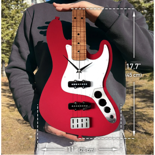 Jazz Bass tasarımlı Gitar Duvar Saati