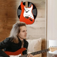 Elektro Gitar Tasarımlı Duvar Saati