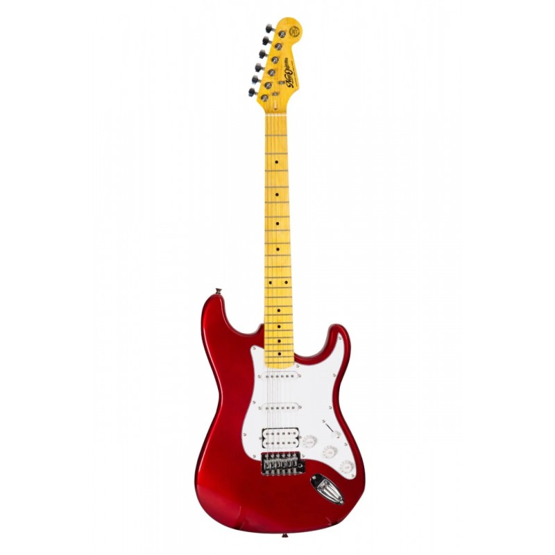 New Orleans NHS9720 HSS Metallic Red (Kırmızı) Elektro Gitar Kılıf Jack Kablosu ve Pena Hediyeli