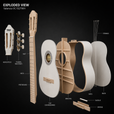 Valencia VC354VR Beyaz Klasik Gitar