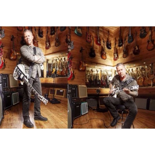 ESP LTD Iron Cross Snow White James Hetfield Signature Elektro Gitar