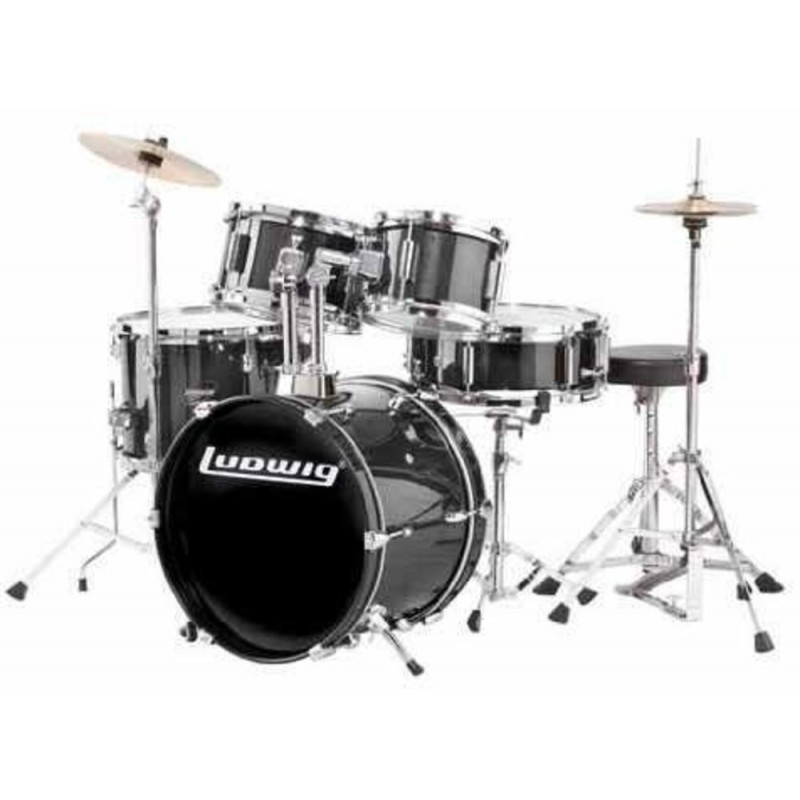 Ludwig LJR1061 Junior Acccent Black Akustik Davul Seti  (5 PC)