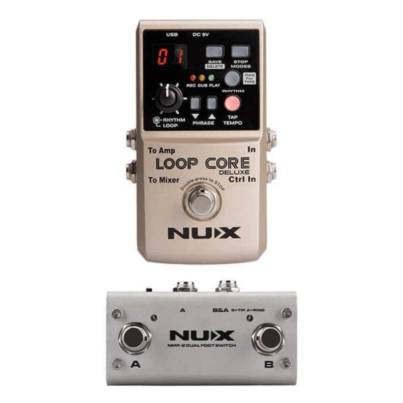 Nux Loop Core Deluxe Looper Pedalı ve Kontrol Pedalı