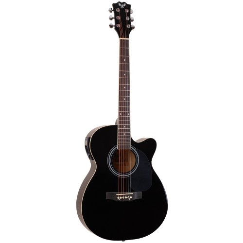 Angel AFG100CE-BK Siyah Cutaway Elektro Akustik Gitar