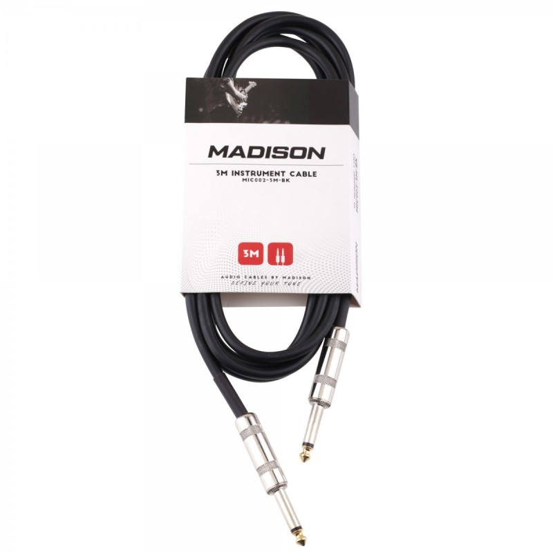 Madison Gitar Kablosu 3 Metre- SİYAH